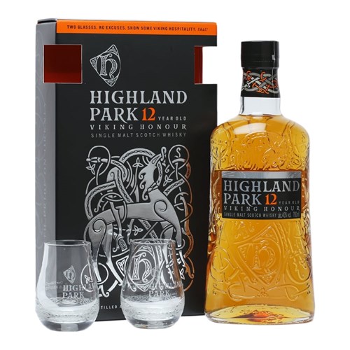 Highland Park 12 year old Malt With 2 Glasses